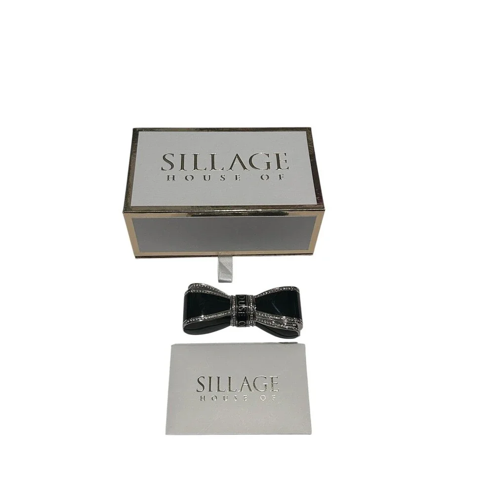 House of Sillage Bow Lipstick Case, Black New Read Description